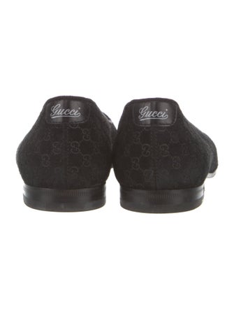 Gucci Microguccissima Pattern Suede Loafers