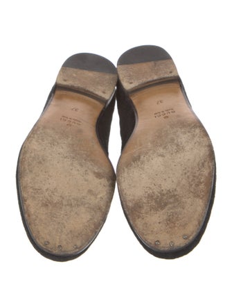 Gucci Microguccissima Pattern Suede Loafers