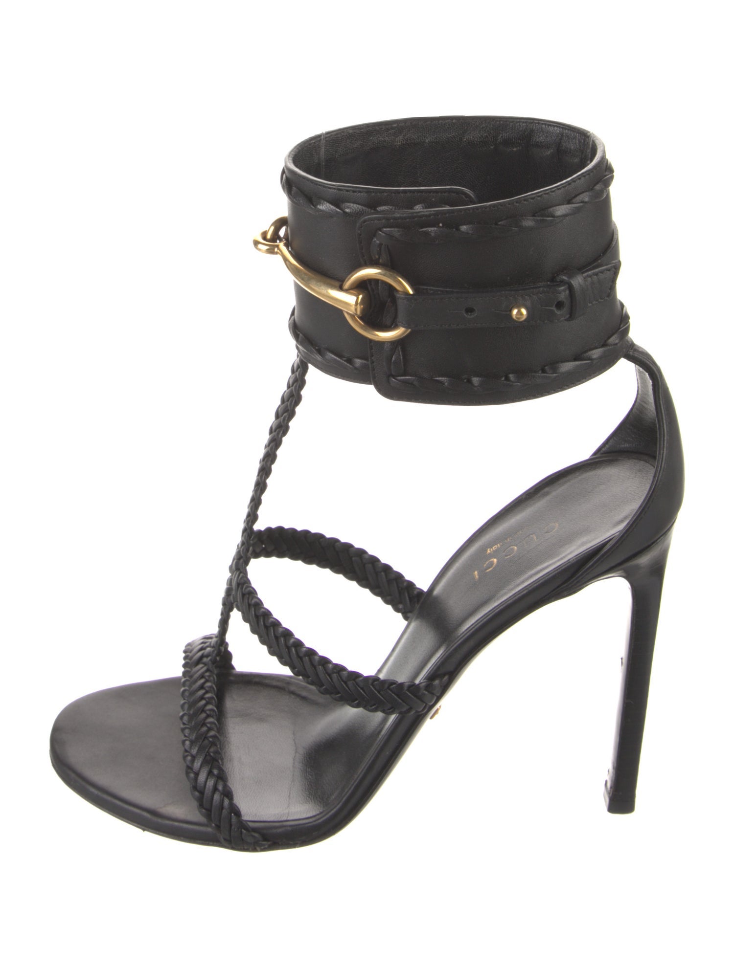 Gucci Horsebit Accent Leather Gladiator Sandals