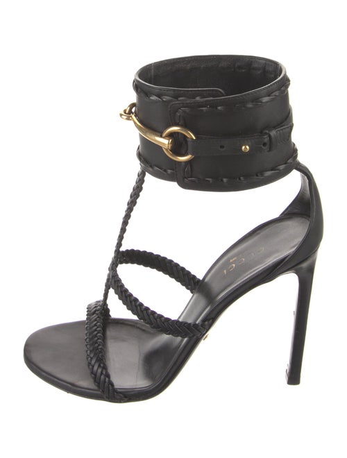 Gucci Horsebit Accent Leather Gladiator Sandals