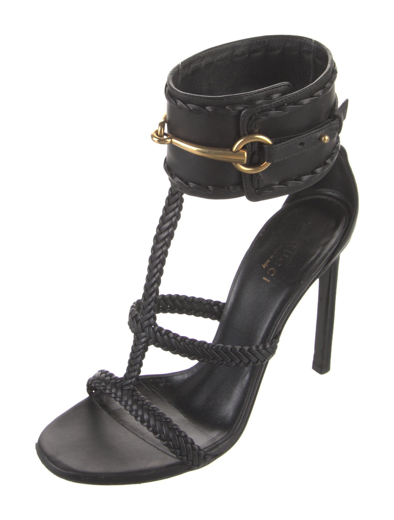 Gucci Horsebit Accent Leather Gladiator Sandals