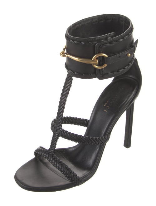 Gucci Horsebit Accent Leather Gladiator Sandals