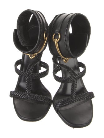 Gucci Horsebit Accent Leather Gladiator Sandals