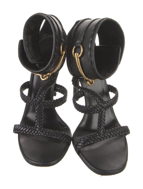 Gucci Horsebit Accent Leather Gladiator Sandals