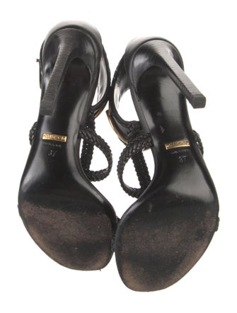 Gucci Horsebit Accent Leather Gladiator Sandals