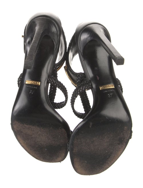 Gucci Horsebit Accent Leather Gladiator Sandals