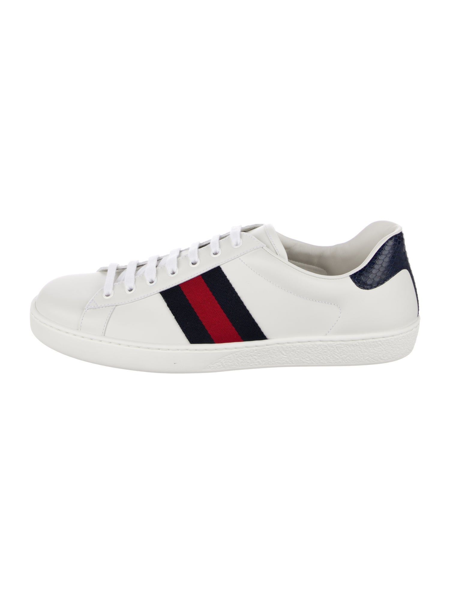 Gucci Sylvie Web Accent Leather Sneakers w/ Tags