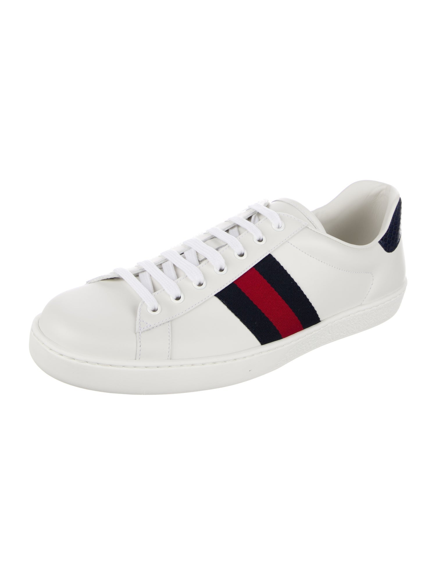 Gucci Sylvie Web Accent Leather Sneakers w/ Tags