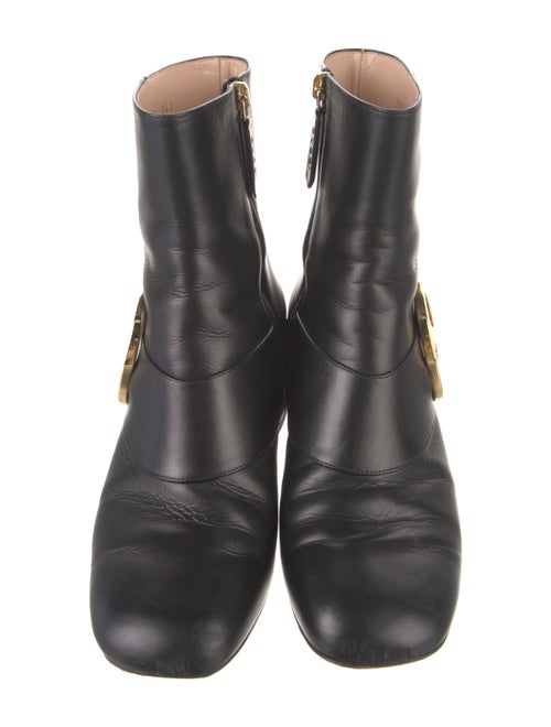 Gucci Interlocking G Logo Leather Boots