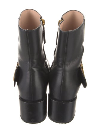 Gucci Interlocking G Logo Leather Boots