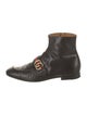 Gucci Web Accent Leather Boots