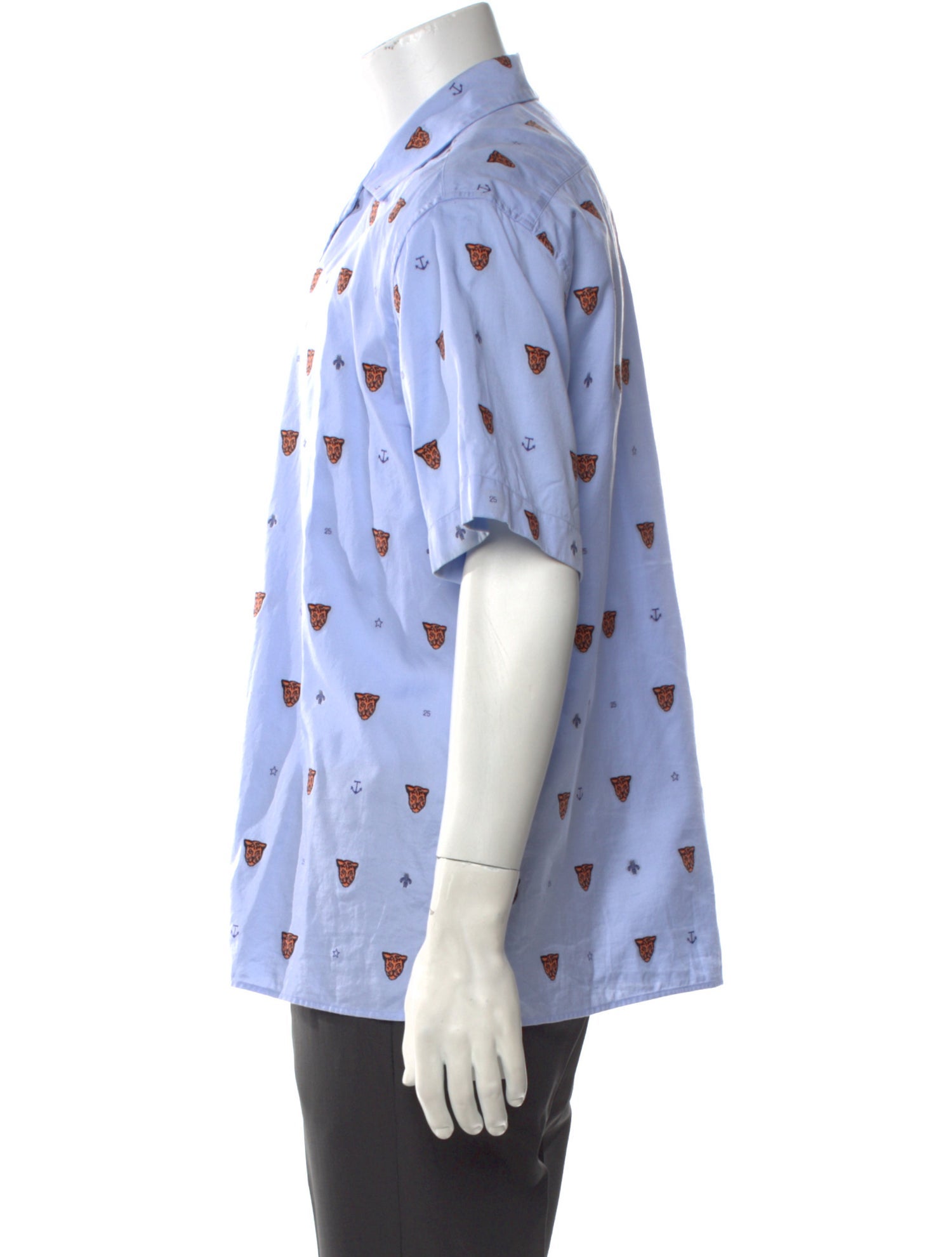 Gucci 2019 Tiger Head Accent Shirt