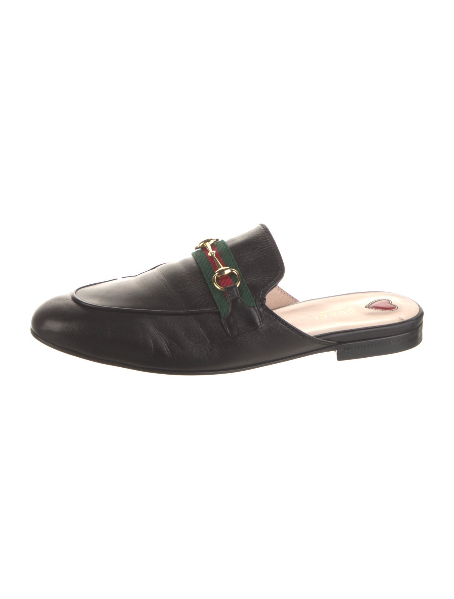 Gucci Web Accent Leather Mules