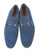 Gucci Horsebit Accent Suede Loafers