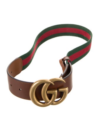 Gucci Web Accent Canvas Belt Kit