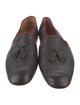 Gucci Leather Tassel Accents Loafers
