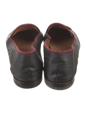 Gucci Leather Tassel Accents Loafers
