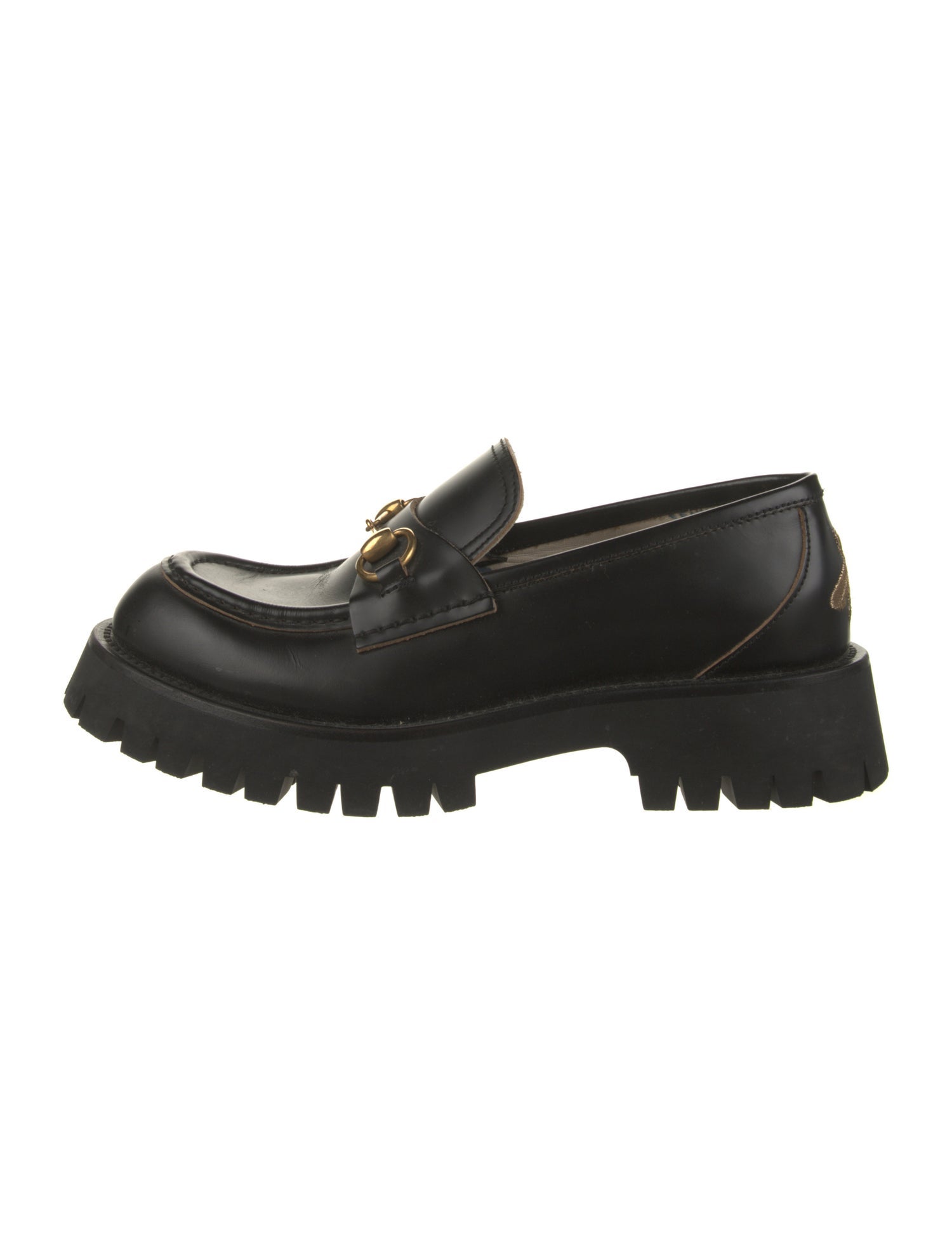 Gucci Horsebit Accent Leather Loafers
