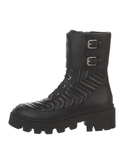 Gucci Leather Combat Boots