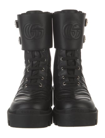 Gucci Leather Combat Boots