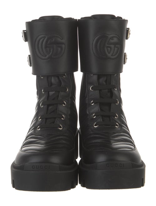 Gucci Leather Combat Boots