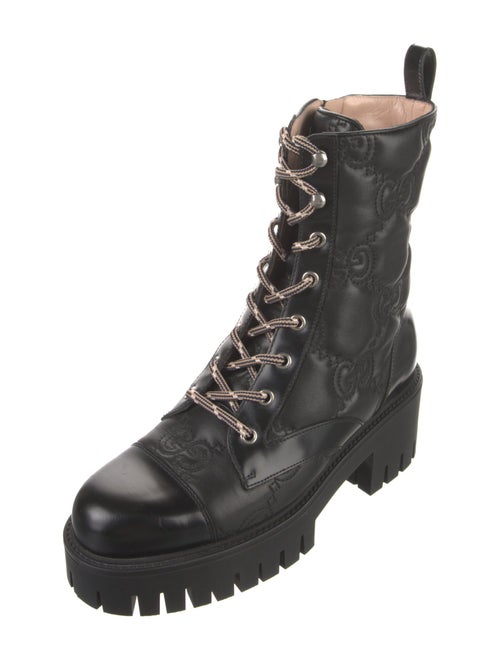 Gucci Leather Combat Boots