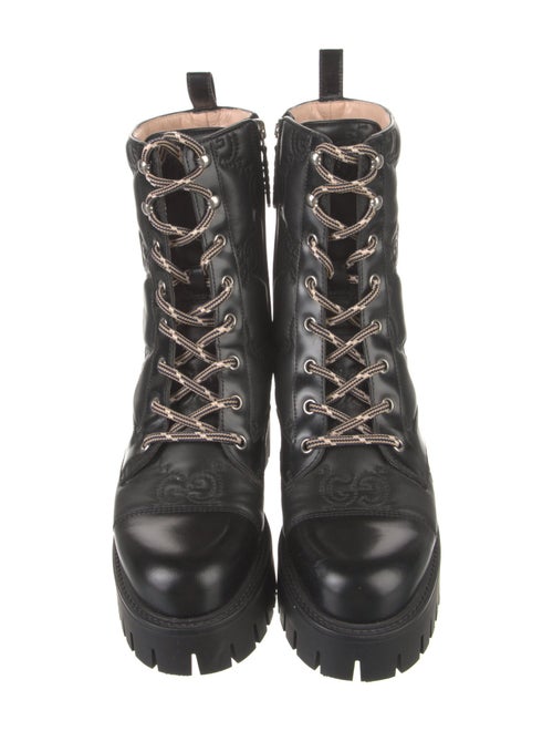 Gucci Leather Combat Boots