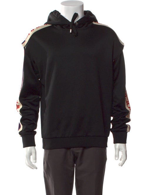 Gucci Signature Logo Mock Neck Hoodie