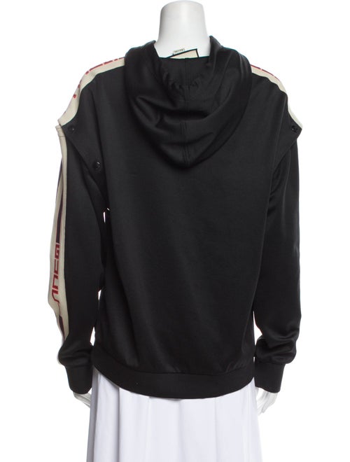 Gucci Signature Logo Mock Neck Hoodie
