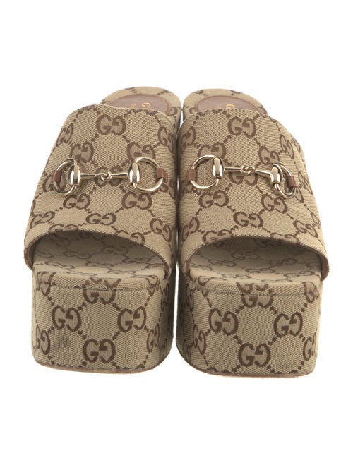 Gucci Canvas Printed Slides