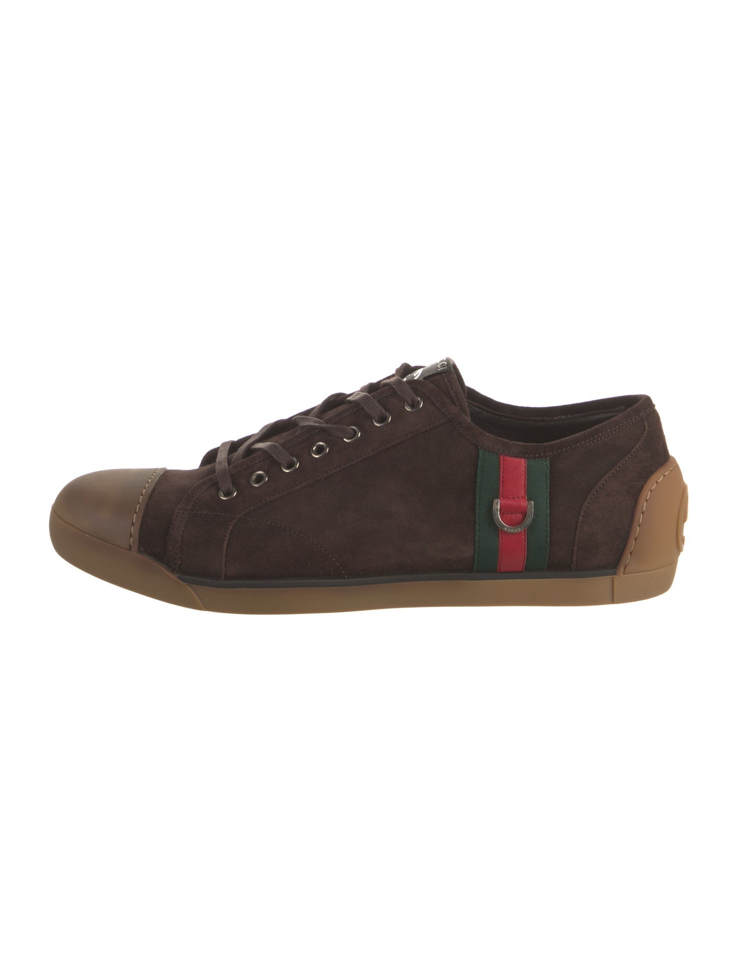 Gucci Web Accent Suede Sneakers
