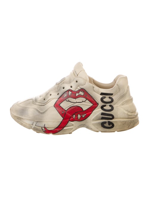 Gucci Leather Printed Chunky Sneakers