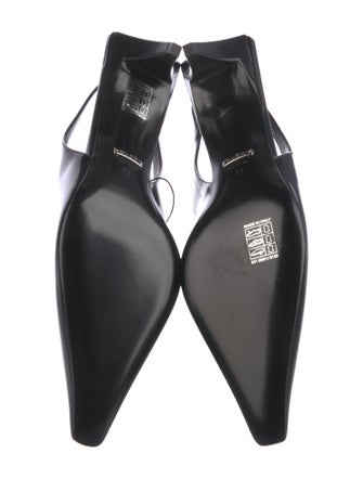 Gucci Interlocking G Logo Patent Leather Slingback Pumps