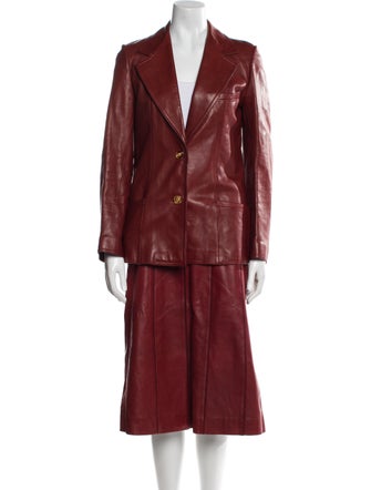 Gucci Leather Skirt Set