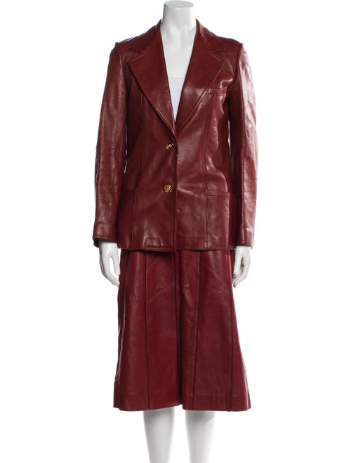 Gucci Leather Skirt Set