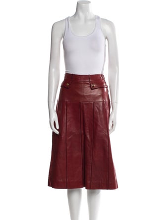 Gucci Leather Skirt Set