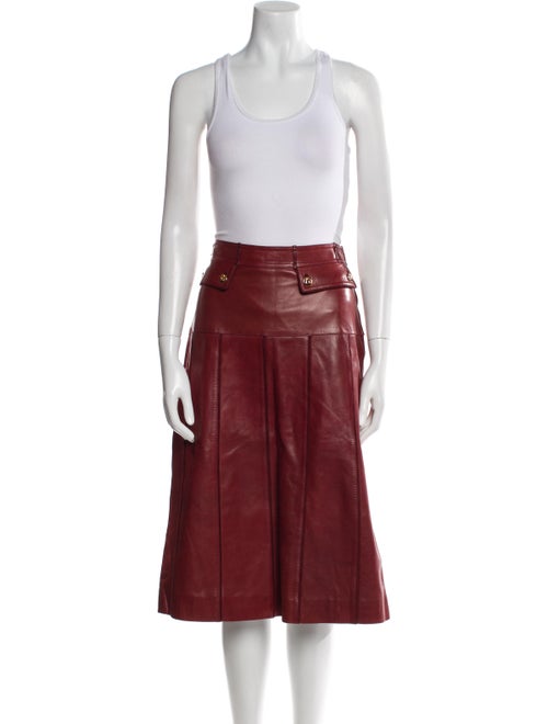 Gucci Leather Skirt Set