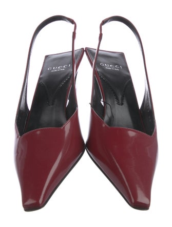 Gucci Patent Leather Slingback Pumps