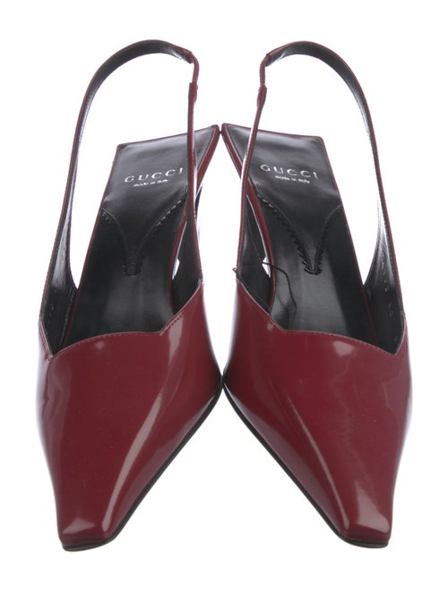 Gucci Patent Leather Slingback Pumps