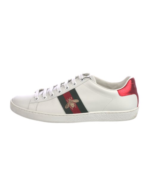 Gucci Web Accent Leather Sneakers