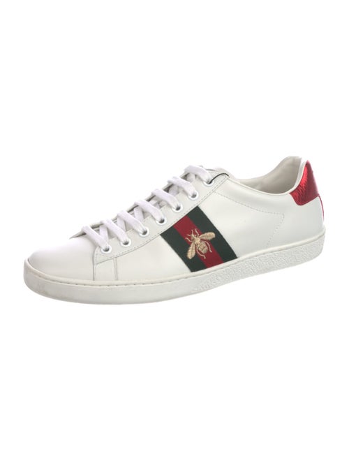 Gucci Web Accent Leather Sneakers