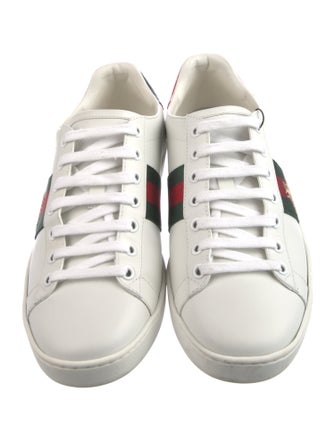 Gucci Web Accent Leather Sneakers