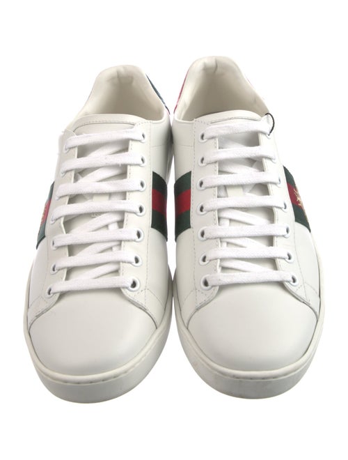 Gucci Web Accent Leather Sneakers