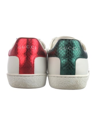 Gucci Web Accent Leather Sneakers