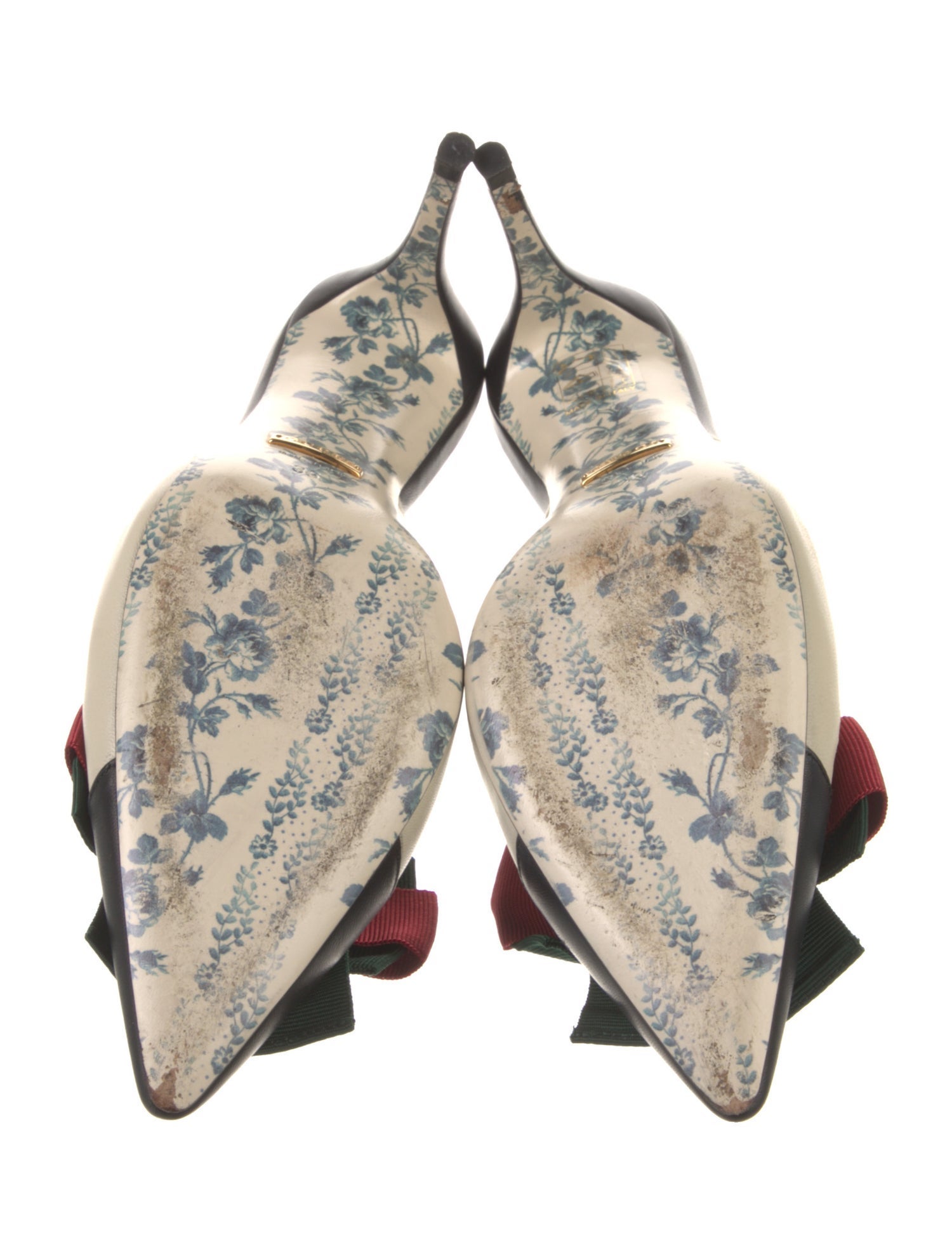 Gucci Web Accent Leather Mules