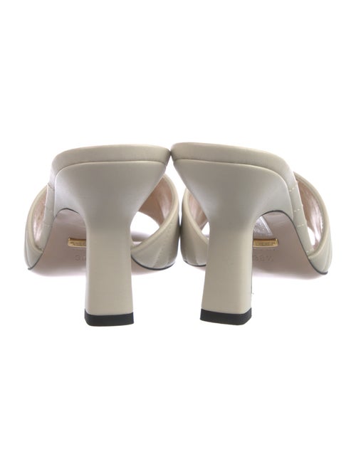 Gucci Double G Logo Leather Slides