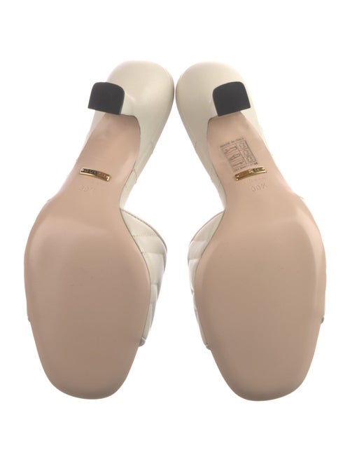 Gucci Double G Logo Leather Slides