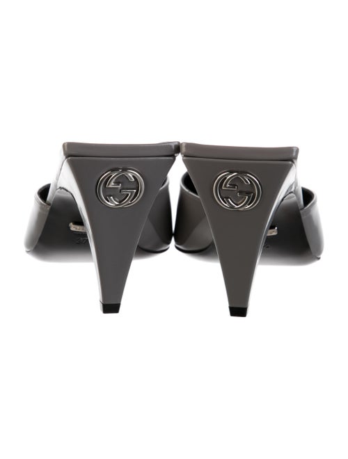 Gucci Interlocking G Logo Patent Leather Mules