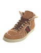 Gucci Web Accent Suede Sneakers