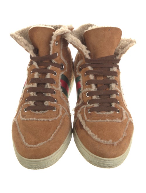 Gucci Web Accent Suede Sneakers